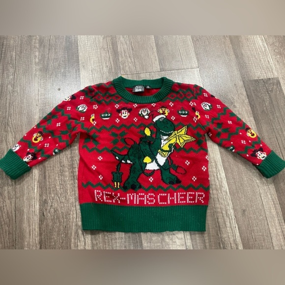 Disney TOY STORY 12 month toddler ugly christmas sweater holidays red green - Picture 1 of 6